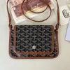  Goyard Plumet Pocket Wallet Strap Bags Black & Tan #3384 - Image 13