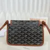  Goyard Plumet Pocket Wallet Strap Bags Black & Tan #3384 - Image 14