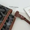 Goyard Plumet Pocket Wallet Strap Bags Black & Tan #3384 - Image 5