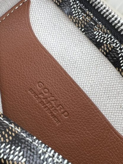  Goyard Plumet Pocket Wallet Strap Bags Black & Tan #3384 - Image 7