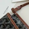  Goyard Plumet Pocket Wallet Strap Bags Black & Tan #3384 - Image 6