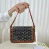  Goyard Plumet Pocket Wallet Strap Bags Black & Tan #3384 - Image 8