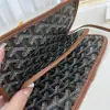  Goyard Plumet Pocket Wallet Strap Bags Black & Tan #3384 - Image 9