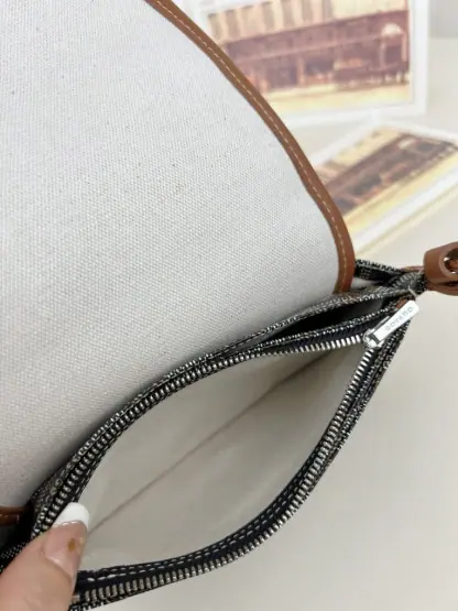  Goyard Plumet Pocket Wallet Strap Bags Black & Tan #3384 - Image 18