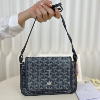 Replica Goyard Plumet Pocket Wallet Strap Bag Grey #3402