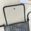  Goyard Plumet Pocket Wallet Strap Bag Grey #3402 - Image 12