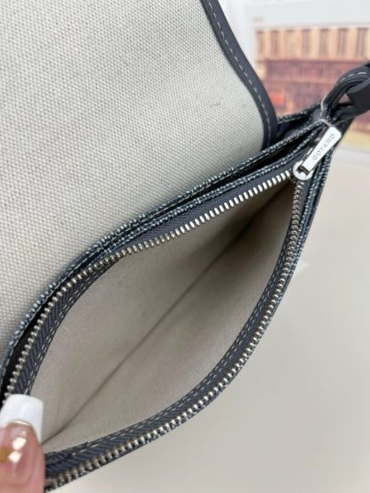  Goyard Plumet Pocket Wallet Strap Bag Grey #3402 - Image 4