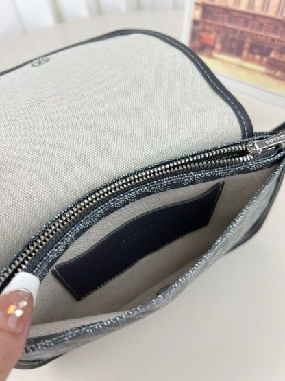 Goyard Plumet Pocket Wallet Strap Bag Grey #3402 - Image 9