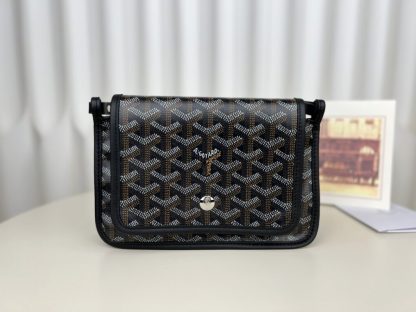  Goyard Plumet Pocket Wallet Black Strap Bag #3401 - Image 12