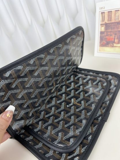  Goyard Plumet Pocket Wallet Black Strap Bag #3401 - Image 13