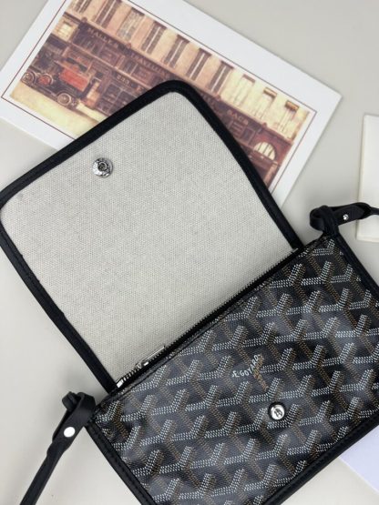  Goyard Plumet Pocket Wallet Black Strap Bag #3401 - Image 14