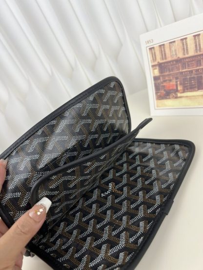  Goyard Plumet Pocket Wallet Black Strap Bag #3401 - Image 15