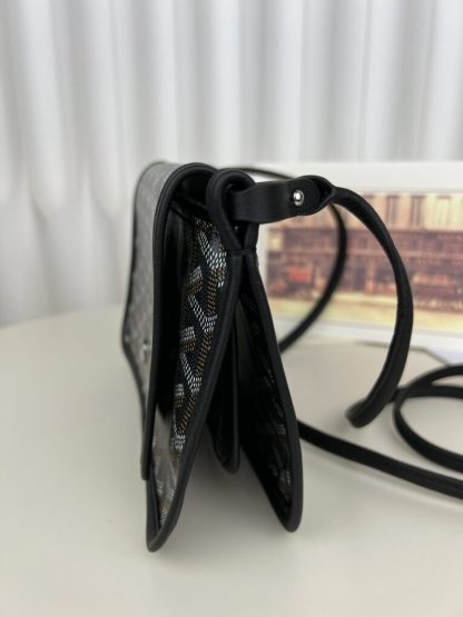 Goyard Plumet Pocket Wallet Black Strap Bag #3401 - Image 17