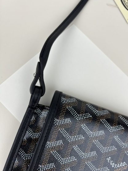  Goyard Plumet Pocket Wallet Black Strap Bag #3401 - Image 5