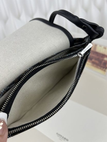  Goyard Plumet Pocket Wallet Black Strap Bag #3401 - Image 2