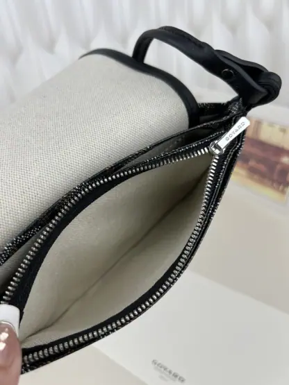  Goyard Plumet Pocket Wallet Black Strap Bag #3401 - Image 2