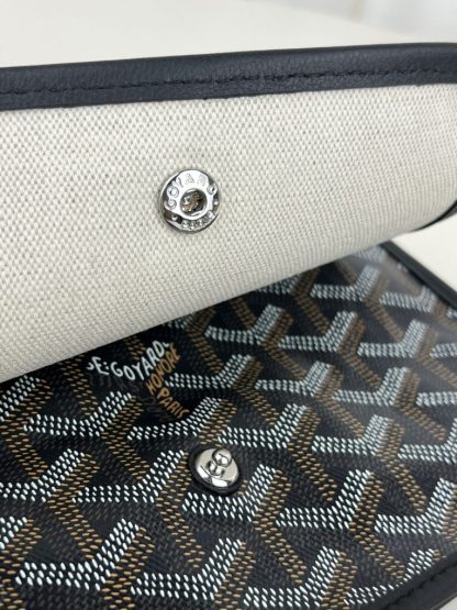  Goyard Plumet Pocket Wallet Black Strap Bag #3401 - Image 7