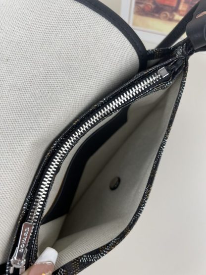  Goyard Plumet Pocket Wallet Black Strap Bag #3401 - Image 3