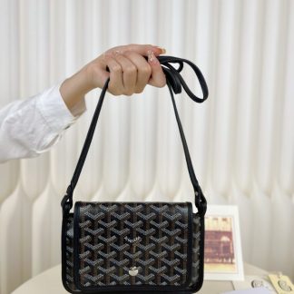 Replica Goyard Plumet Pocket Wallet Black Strap Bags #3383