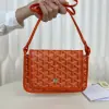  Goyard Plumet Pocket Wallet Strap Bag Orange #3408 - Image 17