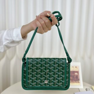 Replica Goyard Plumet Pocket Wallet Strap Bag Green #3404
