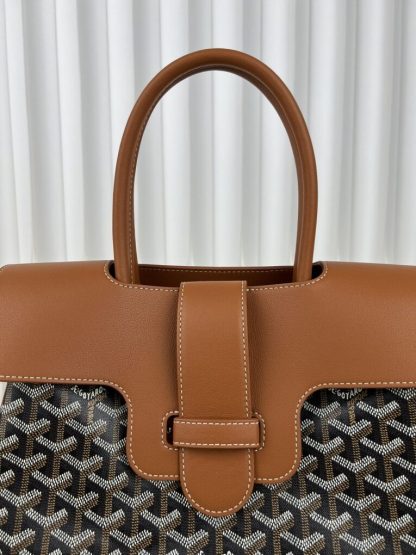  Goyard Saïgon tote bag Black & Tan #3421 - Image 13
