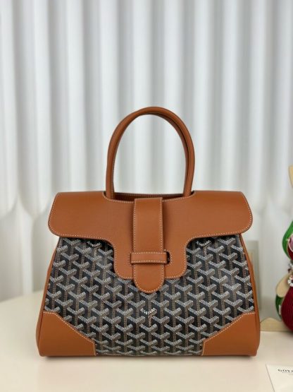 Replica Goyard Saïgon tote bag Black & Tan #3421