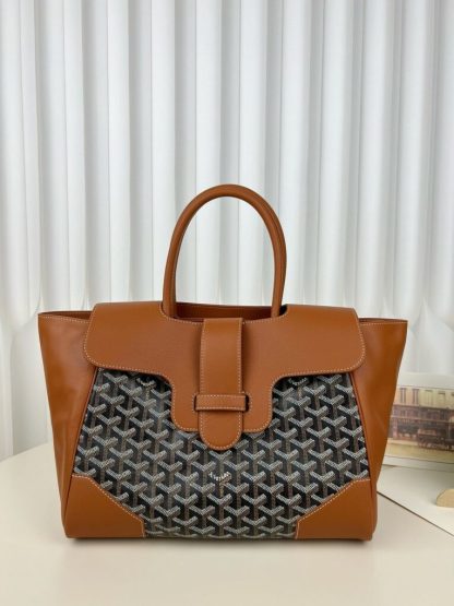 Replica Goyard Saïgon tote bag Black & Tan #3421