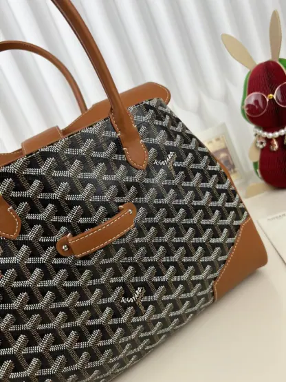  Goyard Saïgon tote bag Black & Tan #3421 - Image 3