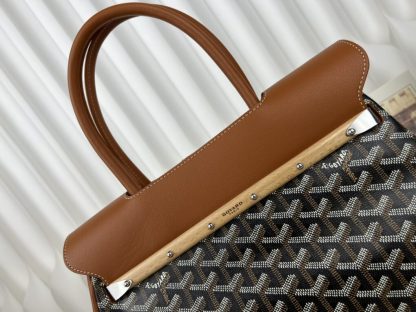  Goyard Saïgon tote bag Black & Tan #3421 - Image 4