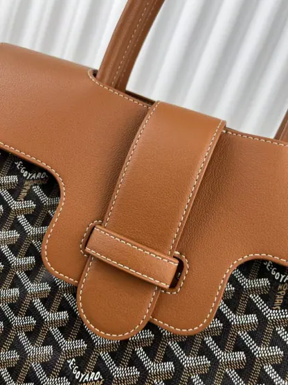  Goyard Saïgon tote bag Black & Tan #3421 - Image 5