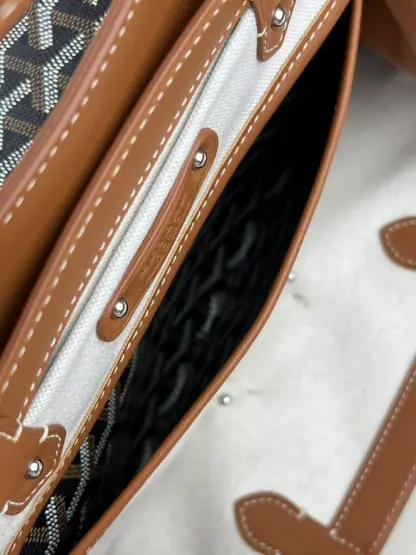  Goyard Saïgon tote bag Black & Tan #3421 - Image 7