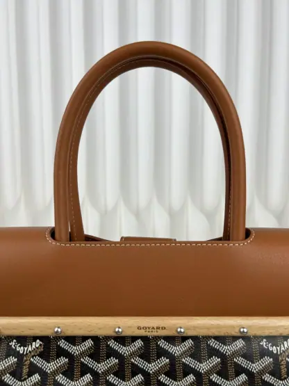  Goyard Saïgon tote bag Black & Tan #3421 - Image 8