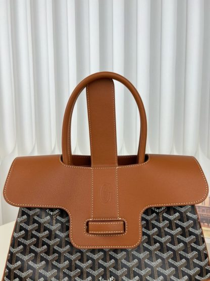  Goyard Saïgon tote bag Black & Tan #3421 - Image 10