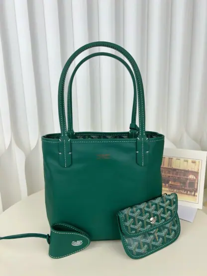 Replica Goyard Anjou Mini Bag Green Tote #3375