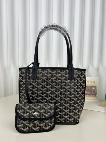  Goyard Anjou Mini Bag Black Tote #3376 - Image 16