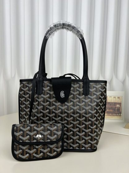  Goyard Anjou Mini Bag Black Tote #3376 - Image 17