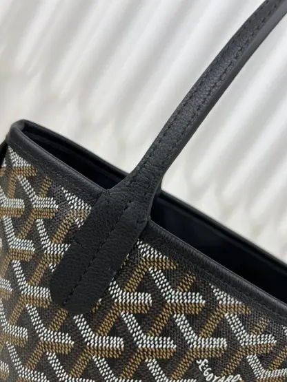  Goyard Anjou Mini Bag Black Tote #3376 - Image 6