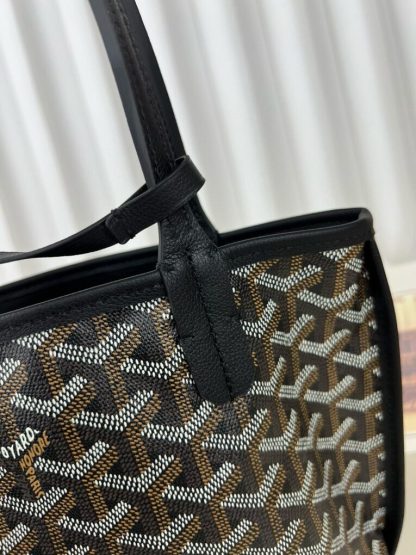  Goyard Anjou Mini Bag Black Tote #3376 - Image 7