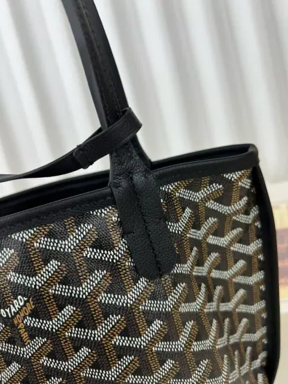  Goyard Anjou Mini Bag Black Tote #3376 - Image 7