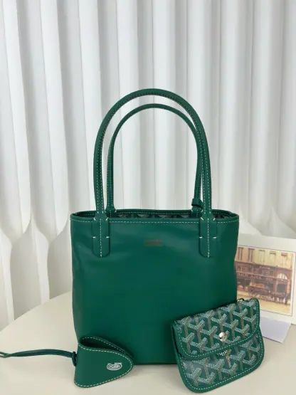  Goyard Anjou Mini Bag Green Tote #3375 - Image 3