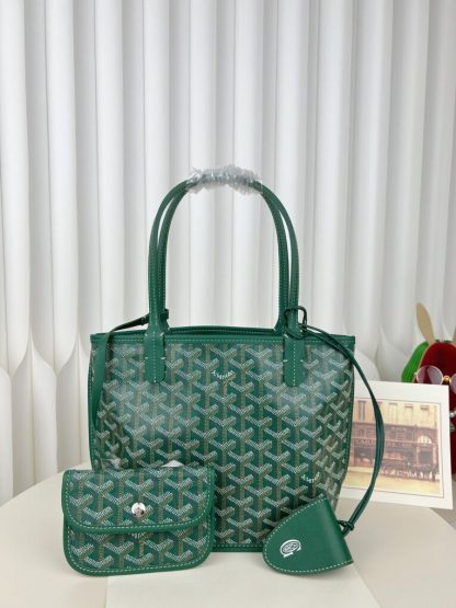  Goyard Anjou Mini Bag Green Tote #3375 - Image 4