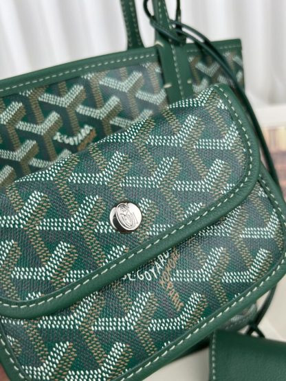  Goyard Anjou Mini Bag Green Tote #3375 - Image 6