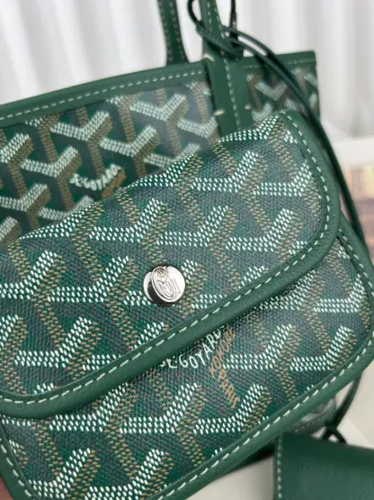  Goyard Anjou Mini Bag Green Tote #3375 - Image 6