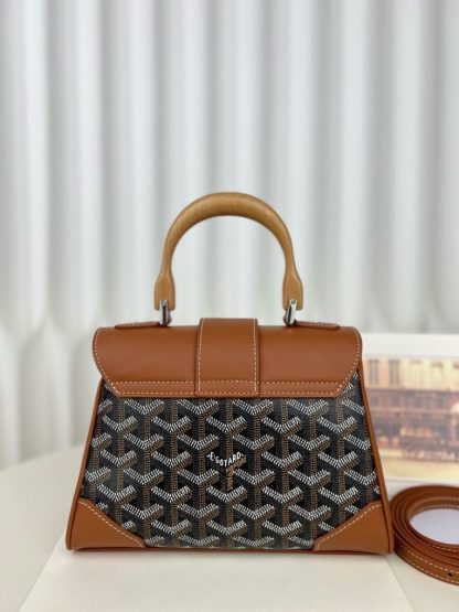  Goyard Saïgon Souple Mini Bag Black & Tan #3426 - Image 11