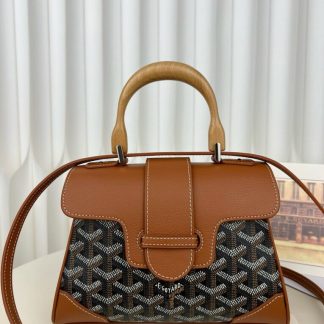 Replica Goyard Saïgon Souple Mini Bag Black & Tan #3426