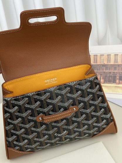 Goyard Saïgon Souple Mini Bag Black & Tan #3426 - Image 14