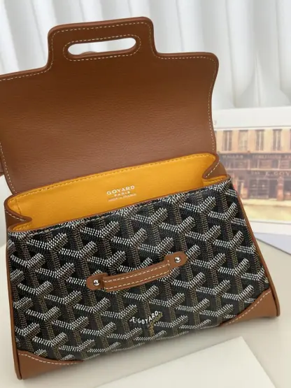  Goyard Saïgon Souple Mini Bag Black & Tan #3426 - Image 14