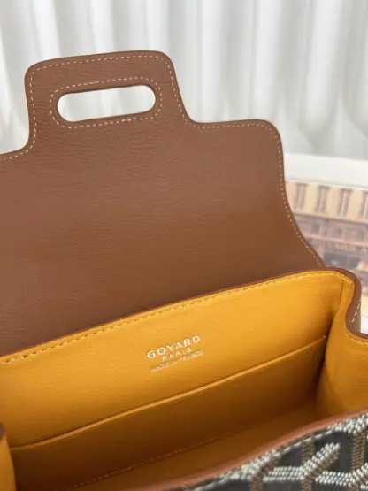  Goyard Saïgon Souple Mini Bag Black & Tan #3426 - Image 3