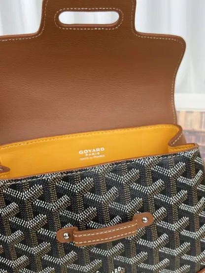  Goyard Saïgon Souple Mini Bag Black & Tan #3426 - Image 5
